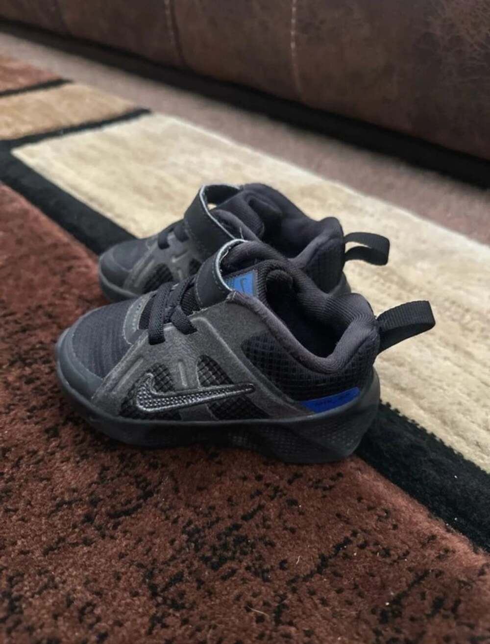 Nike Metro Tek Baby/Toddler Shoes Black/Grey Size 5C